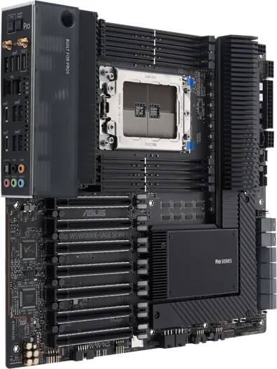 ASUS Pro WS WRX80E-SAGE SE WIFI Moderkort - AMD WRX80 - AMD sWRX8-sockel - DDR4 RAM - Extended ATX